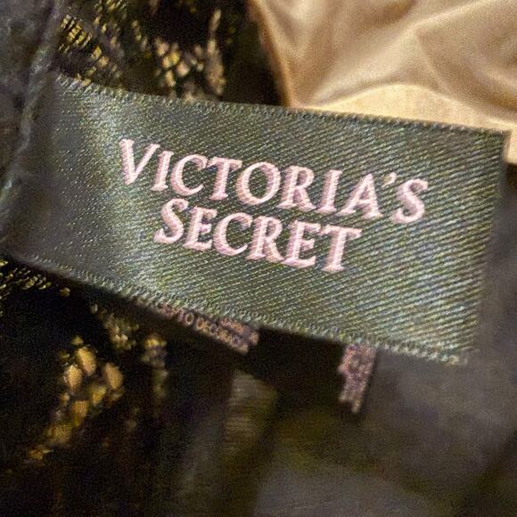 Victorias secret black & nude corset top lace tie up the front bra size 36D - Picture 9 of 9